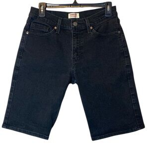 Levi Strauss Signature Men's Jorts Waist 28 Black Stretch Denim Grunge Shorts